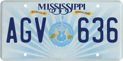 MS license plate AGV636