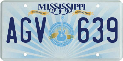 MS license plate AGV639