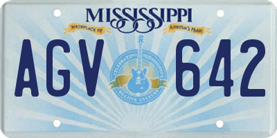 MS license plate AGV642