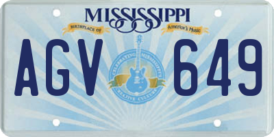 MS license plate AGV649