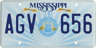 MS license plate AGV656