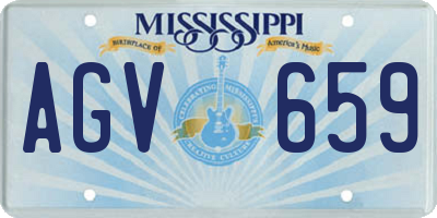 MS license plate AGV659
