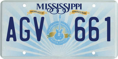 MS license plate AGV661