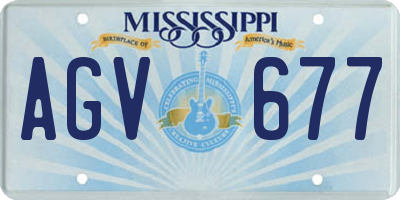 MS license plate AGV677