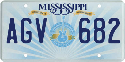 MS license plate AGV682