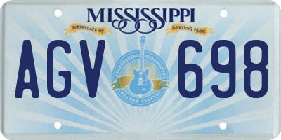 MS license plate AGV698