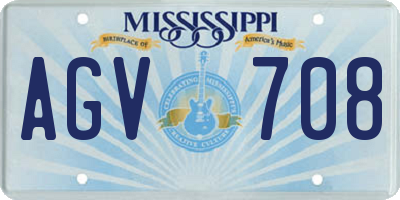 MS license plate AGV708