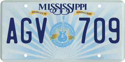 MS license plate AGV709