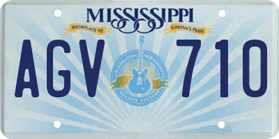 MS license plate AGV710