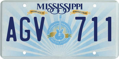 MS license plate AGV711