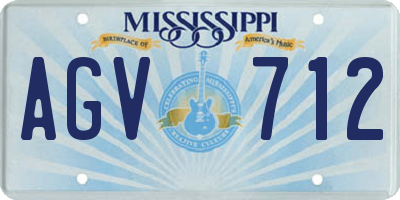 MS license plate AGV712