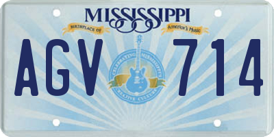 MS license plate AGV714