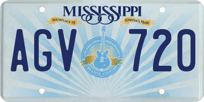 MS license plate AGV720
