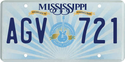 MS license plate AGV721