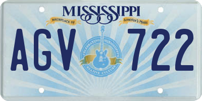 MS license plate AGV722