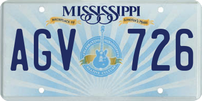 MS license plate AGV726