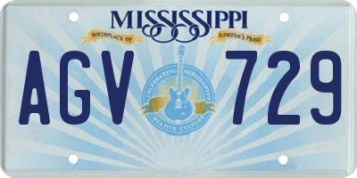 MS license plate AGV729