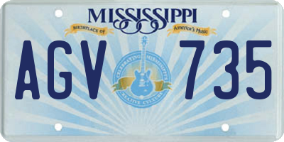 MS license plate AGV735