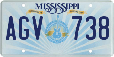 MS license plate AGV738