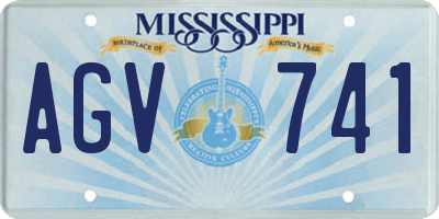 MS license plate AGV741
