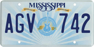MS license plate AGV742