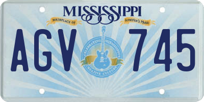 MS license plate AGV745