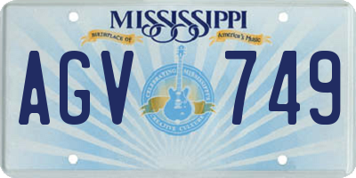 MS license plate AGV749