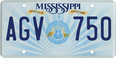 MS license plate AGV750