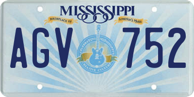 MS license plate AGV752