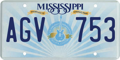 MS license plate AGV753