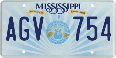 MS license plate AGV754