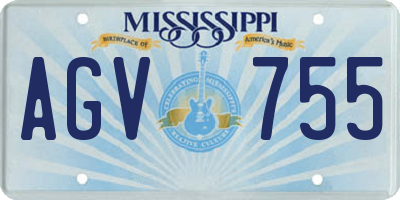 MS license plate AGV755