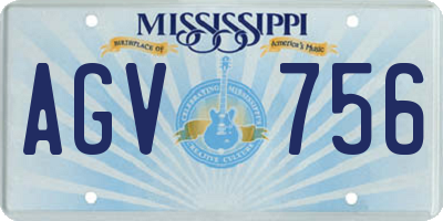 MS license plate AGV756
