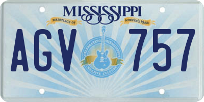 MS license plate AGV757
