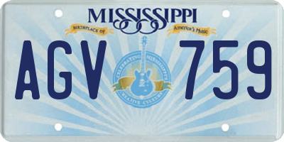 MS license plate AGV759
