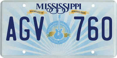 MS license plate AGV760
