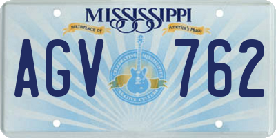 MS license plate AGV762