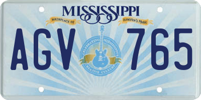 MS license plate AGV765