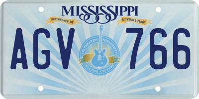 MS license plate AGV766