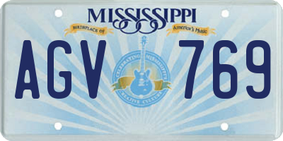 MS license plate AGV769