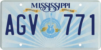 MS license plate AGV771