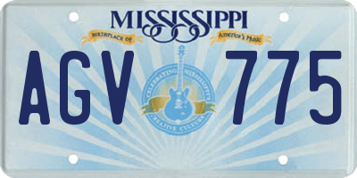 MS license plate AGV775