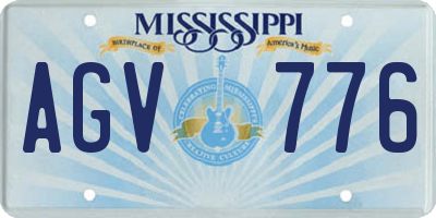 MS license plate AGV776