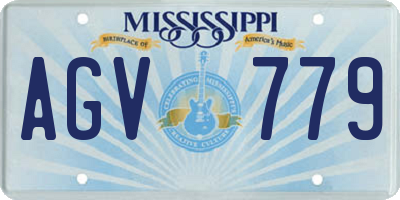 MS license plate AGV779