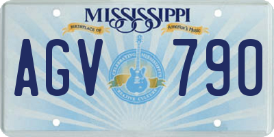 MS license plate AGV790