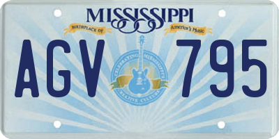 MS license plate AGV795