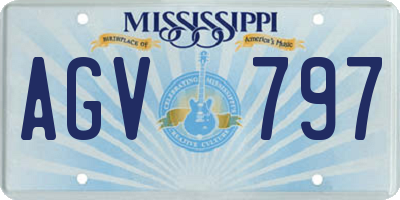 MS license plate AGV797