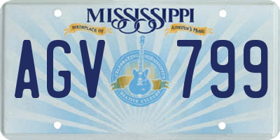 MS license plate AGV799