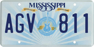MS license plate AGV811