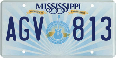 MS license plate AGV813